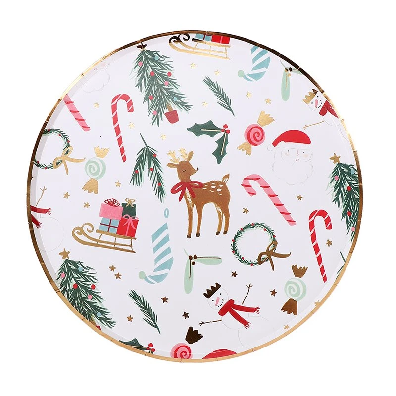 Christmas Dessert Plate Disposable