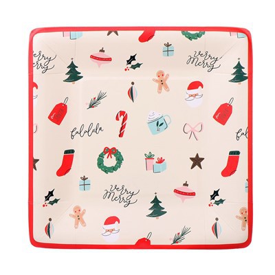 Disposable Christmas Dinnerware Set