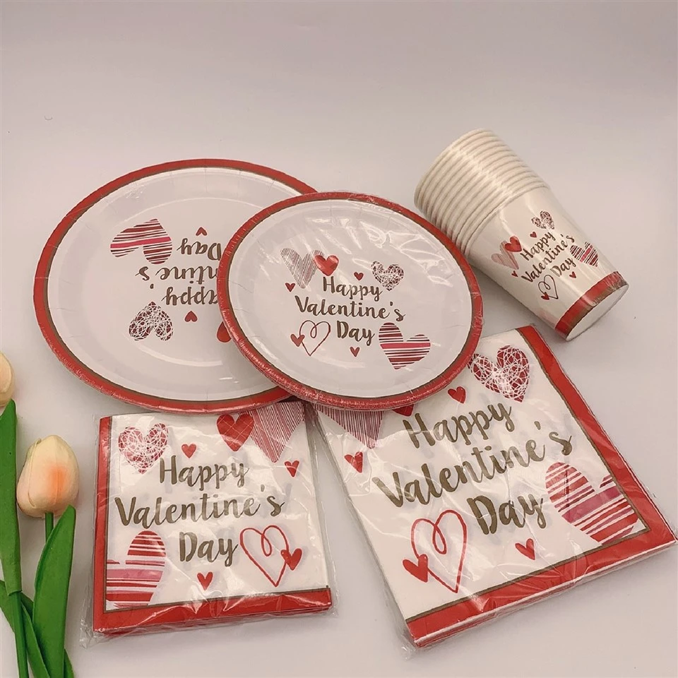 Valentine Paper Plate and Napkin